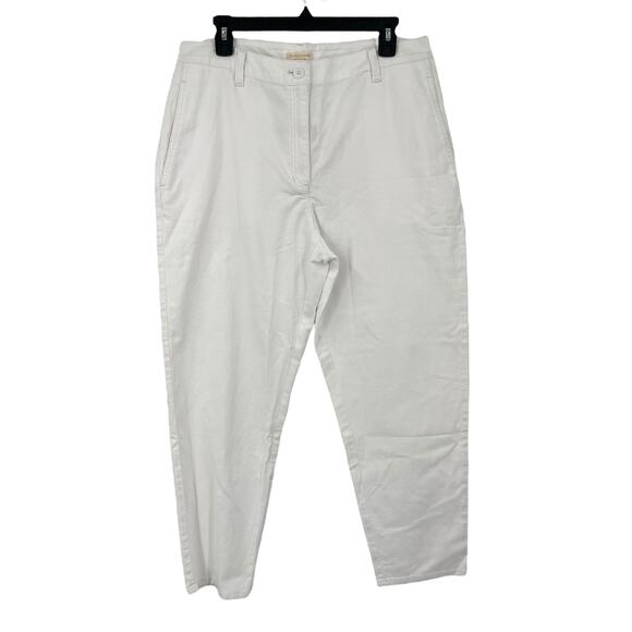 Eileen Fisher pants high waist tapered ankle white size 14 - Picture 1 of 5